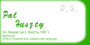 pal huszty business card